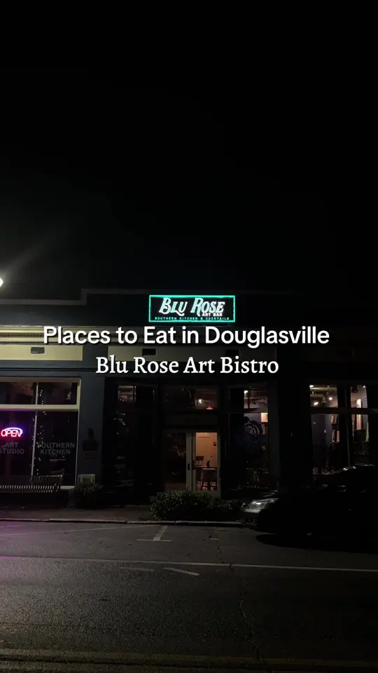 Blu Rose Art Bar in Douglasville showing food, restaurant visit, video by inmariewe.stan on TikTok