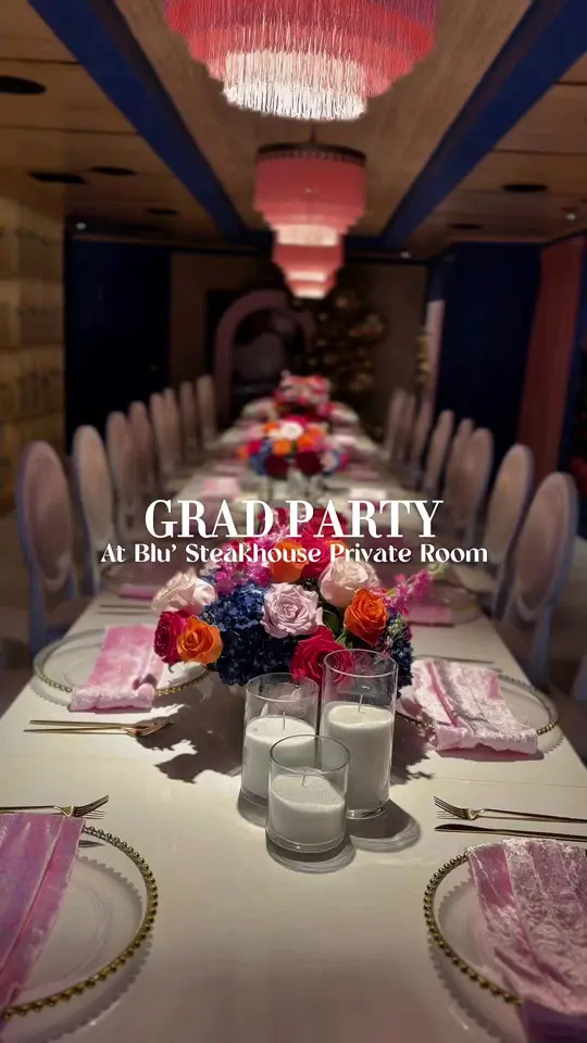 Blu’ Steakhouse in Hollywood showing private event space, fine dining, corporate dinner, celebration, video by blu.steakhouse on TikTok