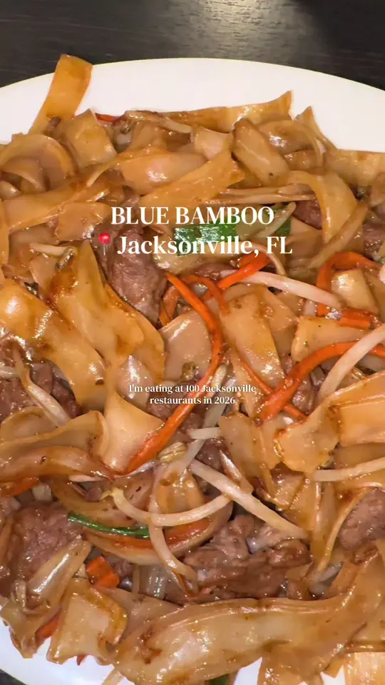 Blue Bamboo in Jacksonville showing review, chinese food, video by uncorkedbykristin on TikTok