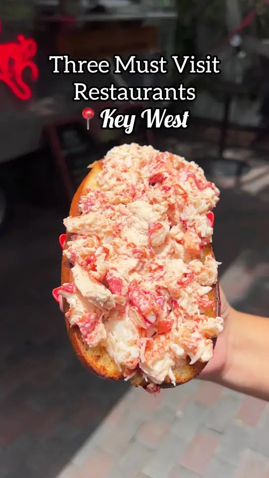 Blue Heaven in Key West showing visit, lobster benedict, key lime pie, video by iviethefoodie on TikTok