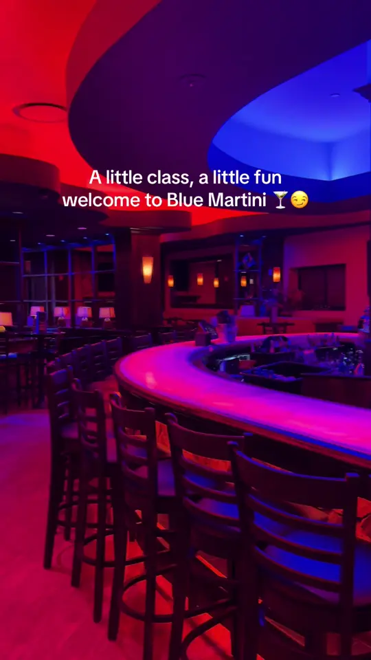 Blue Martini in Naples showing cocktail, atmosphere, nightlife, video by travelin_with_nelson on TikTok