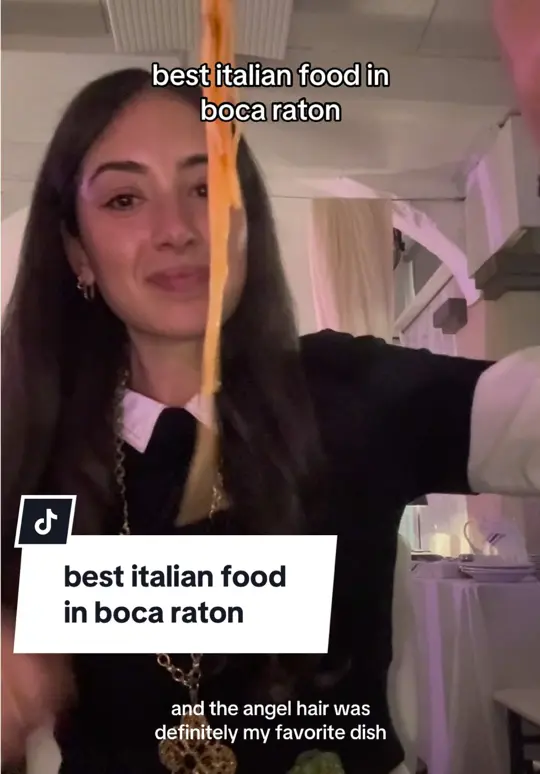 Boca in Sarasota showing family style italian food, birthday dinner, video by gabbbbb16 on TikTok