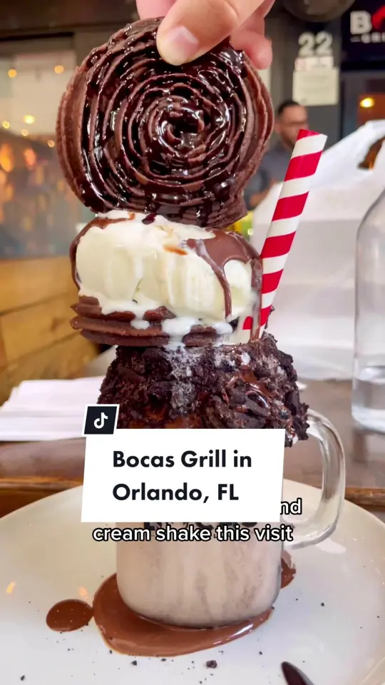 Bocas Grill Orlando in Orlando showing review, latin fusion food, shakes, video by christinainitalia on TikTok