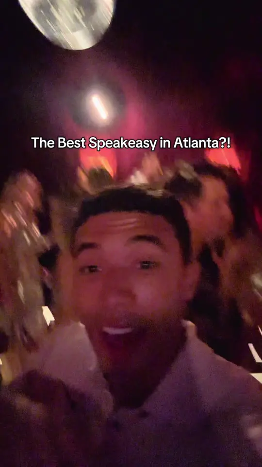 BoccaLupo in Atlanta showing speakeasy bar, dance floor, disco ball, good music, video by cj_explore on TikTok