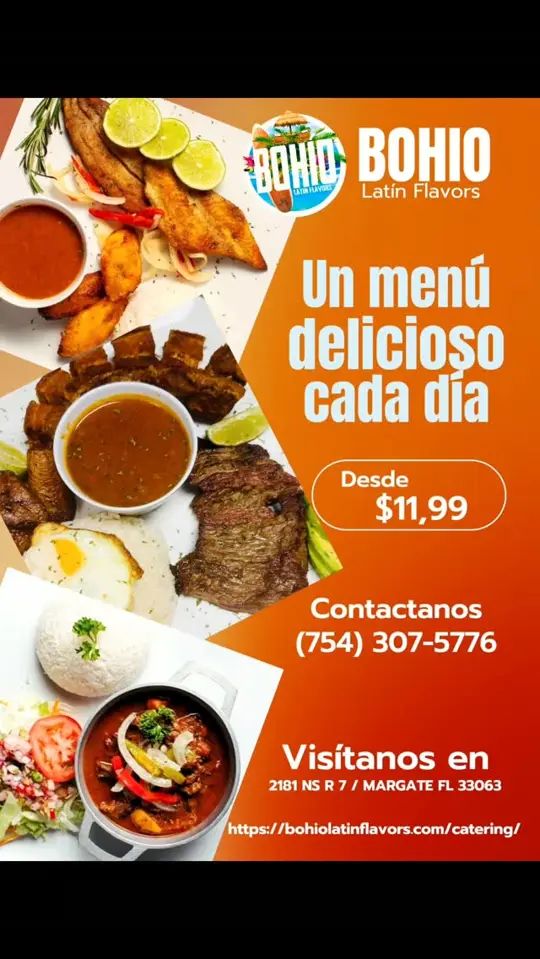 Bohio Latin Flavors in Margate showing latin food, menu items, video by Bohio Latin Flavors - Margate on Facebook
