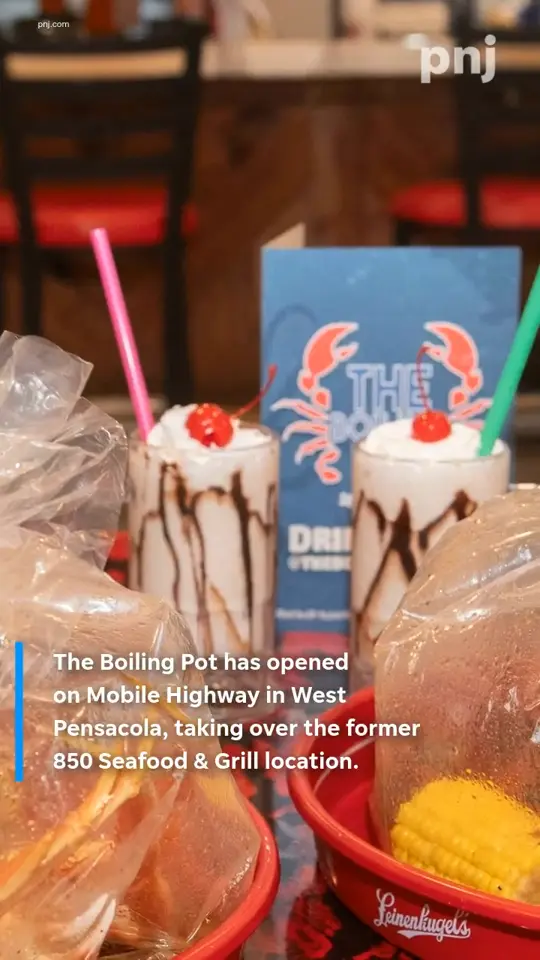 Boiling Pot Seafood And Bar in Pensacola showing restaurant opening, fresh seafood, bushwackers, video by Pensacola News Journal on Facebook