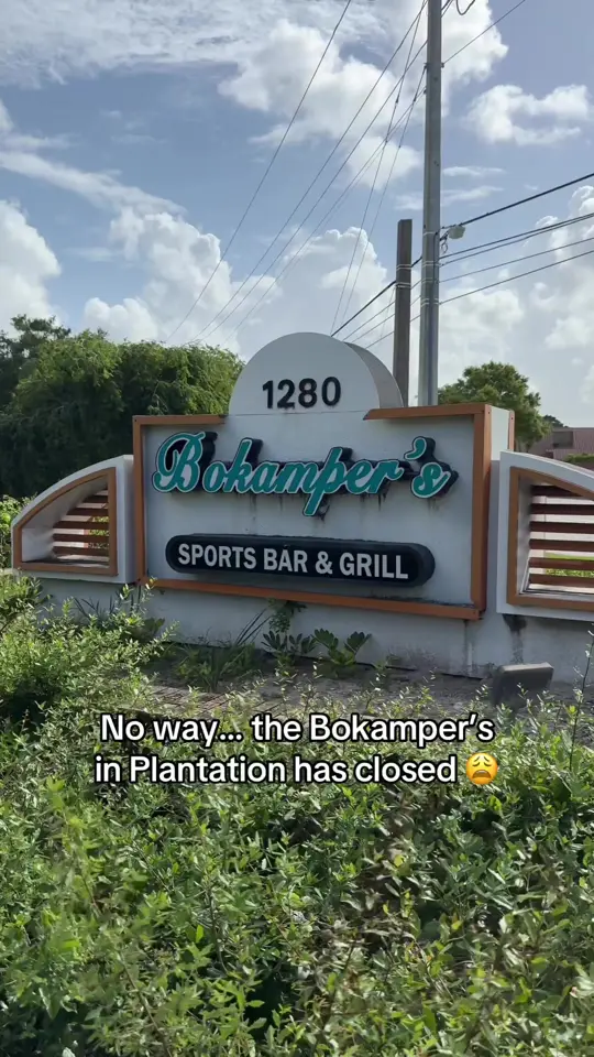 Bokamper's Sports Bar & Grill in Fort Lauderdale showing review, venue closure, video by thebrowardscene on TikTok