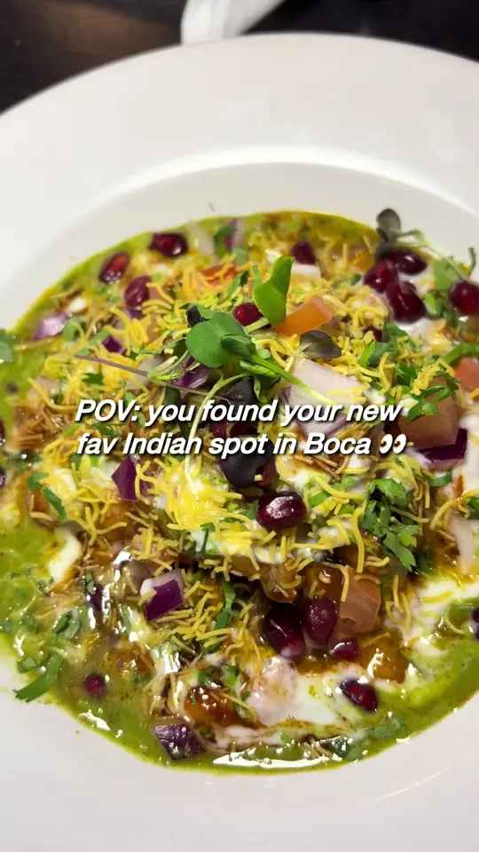 Bombay Grove Indian Kitchen + Bar in Boca Raton showing indian food, review, visit, video by chefitupwithlani on TikTok