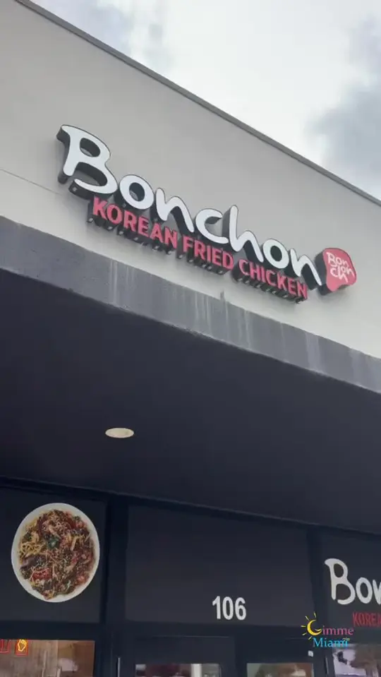 Bonchon Doral in Doral showing food, chicken wings, food, bulgogi fries, food, chicken bao buns, food, bulgogi, food, chicken sandwich, video by Gimme Miami on Facebook