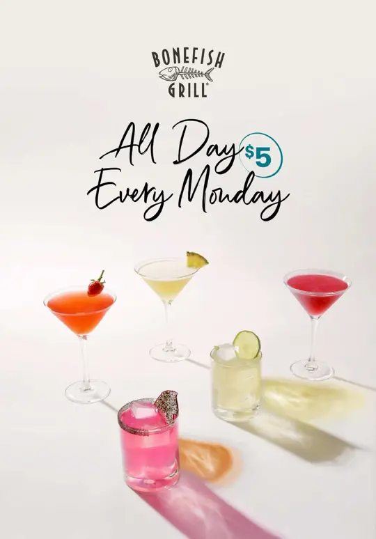 Bonefish Grill in Fort Lauderdale showing cocktail, martini, cocktail, margarita, video by bonefishgrill_official on TikTok