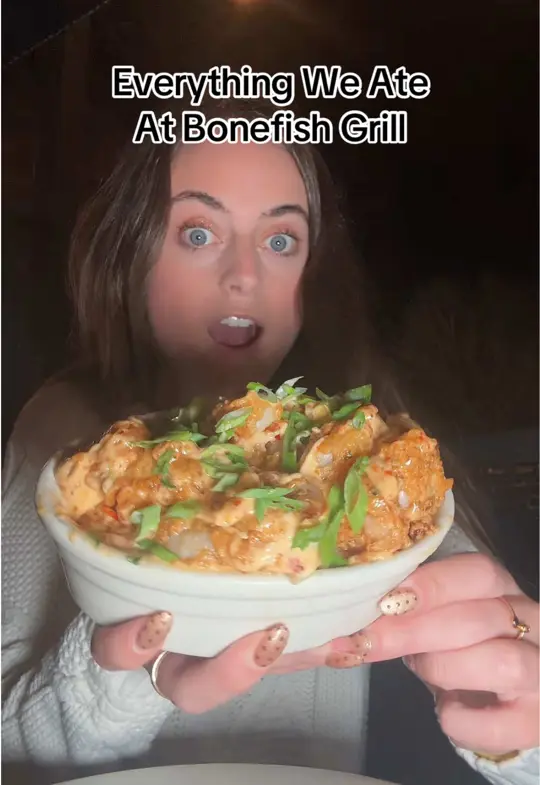 Bonefish Grill in Pensacola showing food, everything we ate, video by sarahmargareteats on TikTok