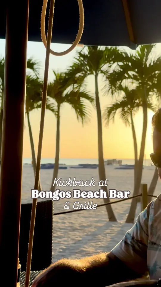 Bongos Beach Bar And Grille in St. Pete Beach showing bar and grill, burgers, grilled salmon, pastas, beach food, live music, video by thingstodotampabay on TikTok