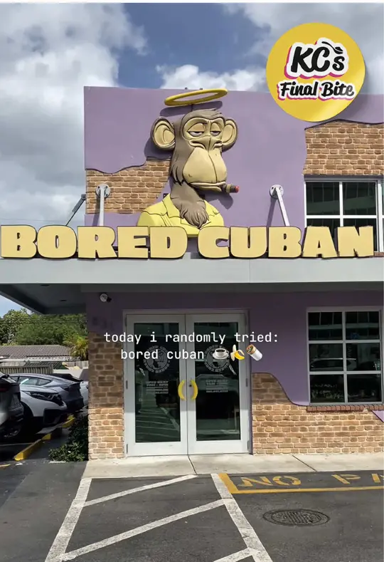 Bored Cuban - South Miami in South Miami showing review, visit, chicken empanada, guava lemonade, banana cream pie cookie, kids rice bowl, video by kcsfinalbite on TikTok