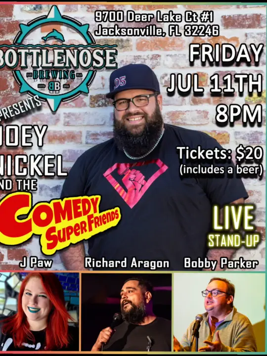 Bottlenose Brewing in Jacksonville showing standup comedy, beer, video by joeynickel.05 on TikTok