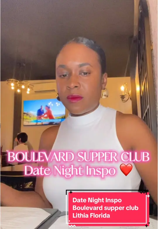 Boulevard Supper Club in Lithia showing food review, thai coconut curry, seven layer chocolate cake, fig and prosciutto flatbread, caesar salad, crabcakes, video by ntashahall on TikTok
