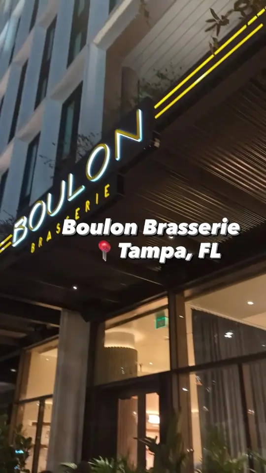 Boulon Brasserie in Tampa showing french food, brasserie, water street tampa, video by creativeloafingtampa on TikTok