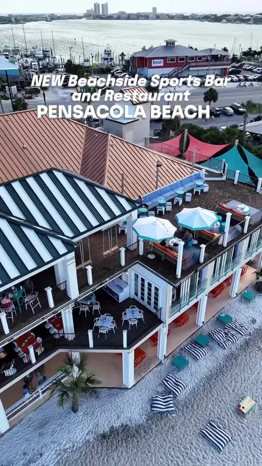 Bounce Beach Pensacola in Pensacola showing bar, drinks, video by bounce.pcola on TikTok