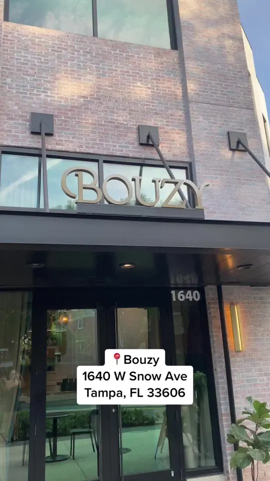 Bouzy in Tampa showing champagne bar, restaurant, venue visit, video by thetampabayguide on TikTok