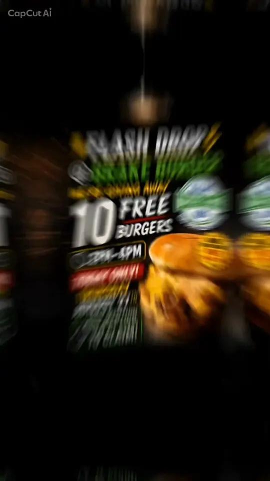 Brake Burger Garage in Lake Wales showing free burger promotion, flash drop event, video by Brake Burger Garage on Facebook