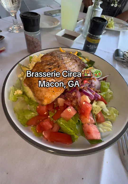 Brasserie Circa in Macon showing sushi, salads, happy hour, video by chass______ on TikTok