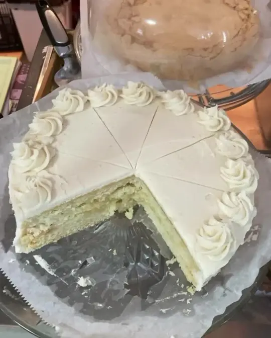 Bread Box Bakery in Brooksville showing food, gluten free lemon cake, video by Bread Box Bakery on Facebook