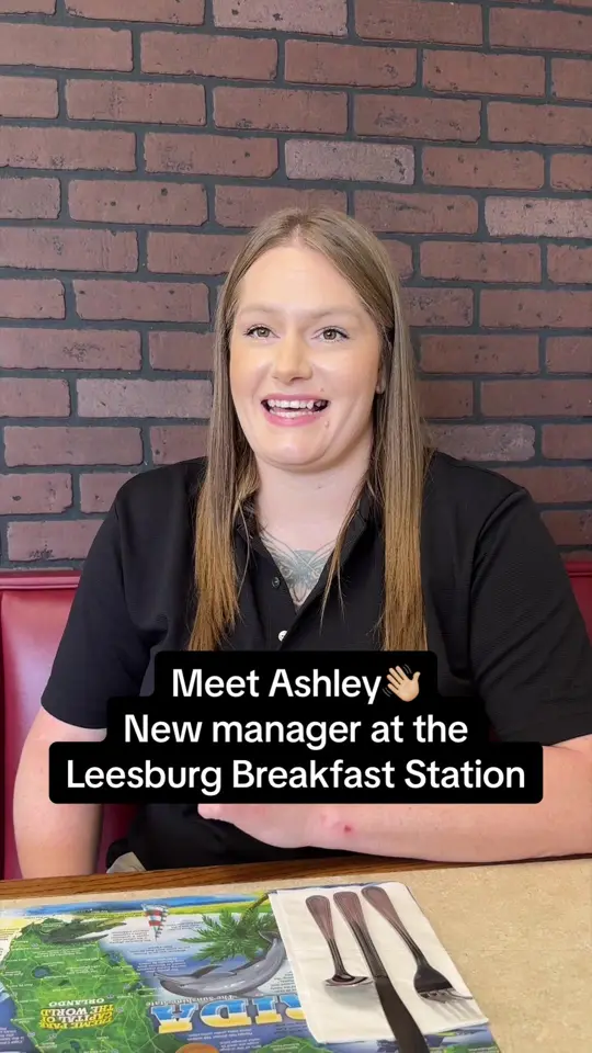 Breakfast Station in Leesburg showing restaurant manager, staff introduction, behind the scenes, friendly faces, video by breakfaststation on TikTok