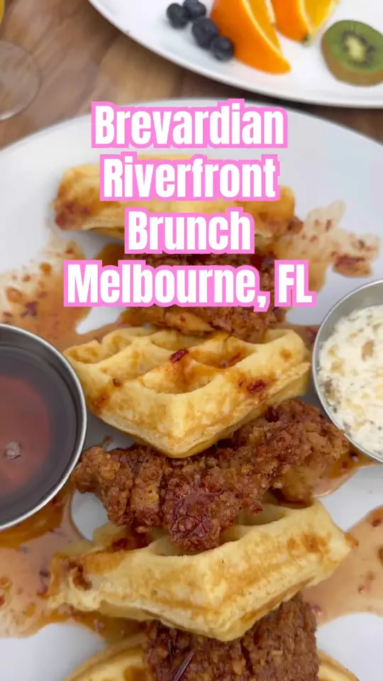 Brevardian Riverfront in Melbourne showing brunch, waffles, video by Christine Fo on YouTube
