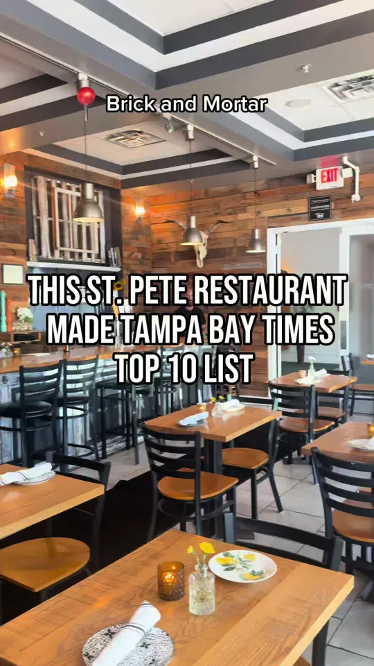 Brick & Mortar in St. Petersburg showing food, farmer’s board, carpaccio of beef tenderloin, braised short rib with “fat” noodles, housemade cavatelli, video by eatlocalflorida on TikTok