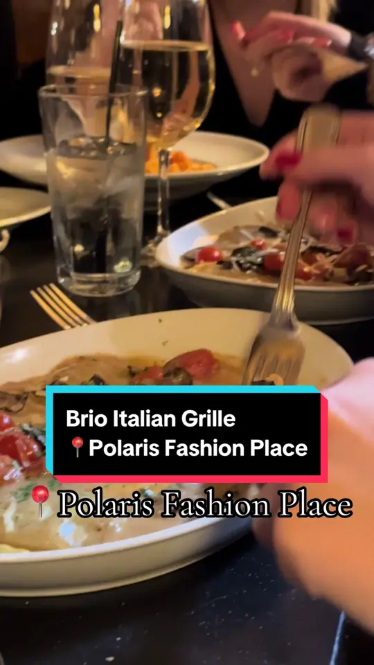 Brio Italian Grille in Palm Beach Gardens showing review, visit, video by visitdelohio on TikTok