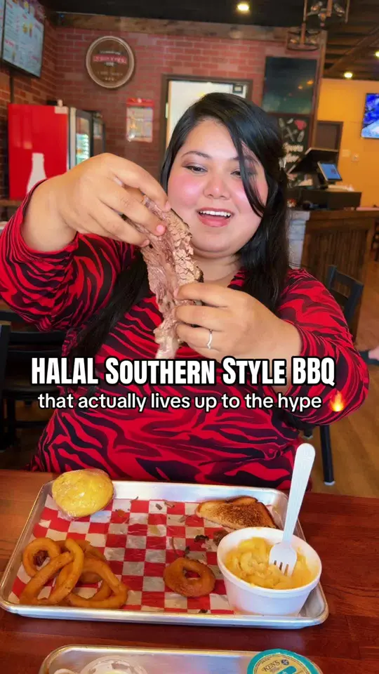 BriskFire BBQ in Lilburn showing review, visit, fatty brisket, massive dino ribs, wagyu burgers, wings, loaded fries, brisket philly, video by atlantafoodies on TikTok