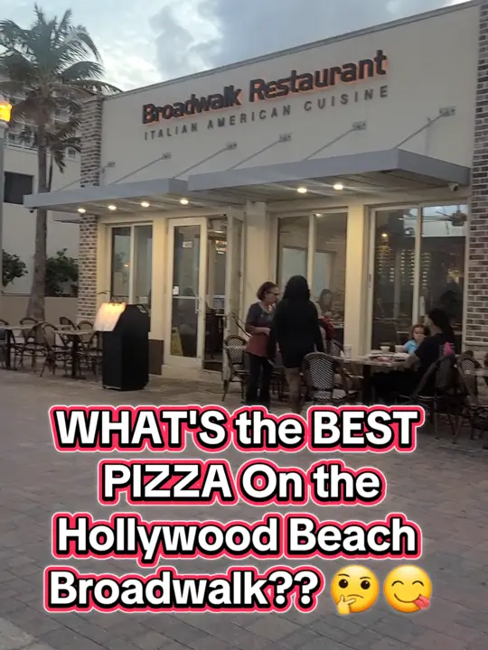 Broadwalk Restaurant on the Beach in Hollywood showing review, pizza, video by flashback.south.f on TikTok