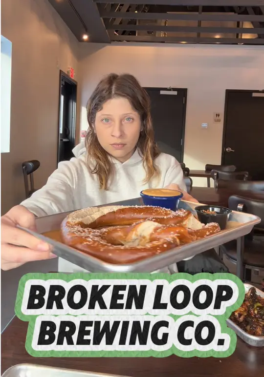 Broken Loop Brewing Co. in Albany showing food review, visit, video by jacsilvs on TikTok