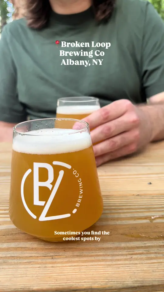 Broken Loop Brewing Co. in Albany showing review, visit, drinks, atmosphere, video by cass.reid on TikTok