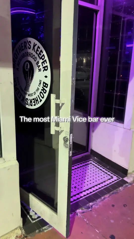 Brother's Keeper Bar in Miami Beach showing review, visit, food, cesar salad, steak frites, video by lindacatalinaaa on TikTok