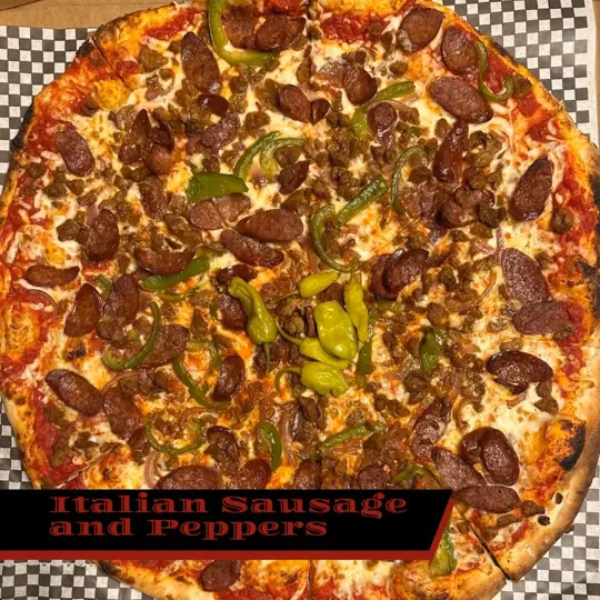 Bruno's Pizzeria in Cocoa Beach showing menu, pizza, video by Bruno's Pizzeria on Facebook