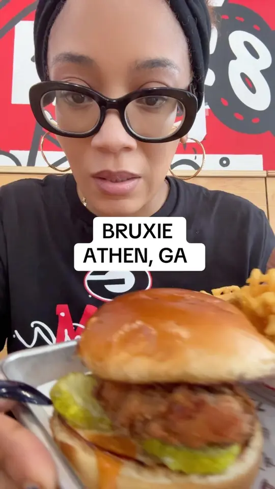Bruxie in Athens showing food review, restaurant visit, video by Letstalkaboutitdrea on Facebook