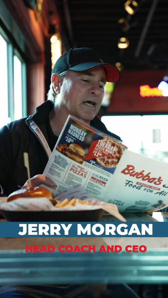Bubba's 33 in Pensacola showing burger, patriot burger, smash burger, video by Bubba's 33 on Facebook