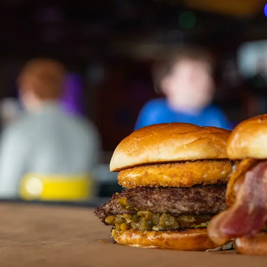 Bubba's 33 in Wesley Chapel showing promotion, burger, video by Bubba's 33 - Wesley Chapel, FL on Facebook