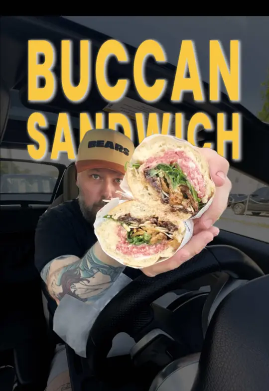 Buccan Sandwich Shop in West Palm Beach showing sandwich, beef carpaccio sandwich, video by super_goode on TikTok
