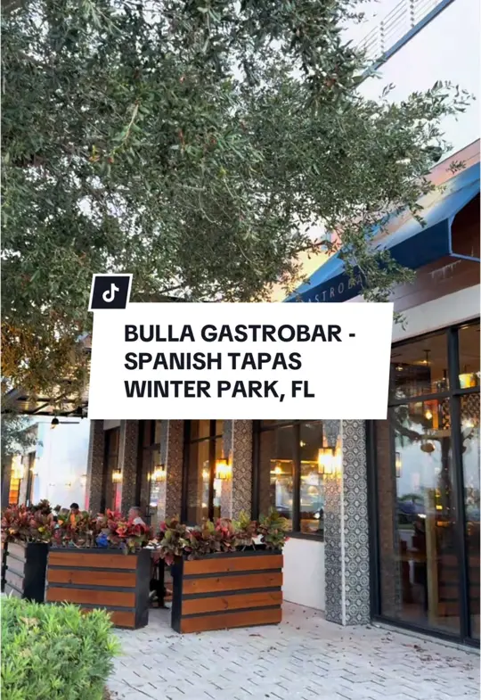 Bulla Gastrobar in Orlando showing review, stuffed dates, grilled shrimp, video by innythefoodie on TikTok