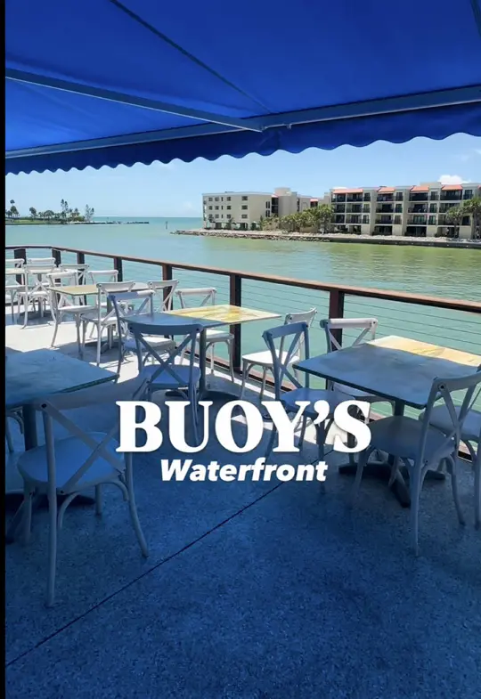 Buoys Waterfront Bar And Grill in St. Pete Beach showing review, visit, video by thingstodotampabay on TikTok