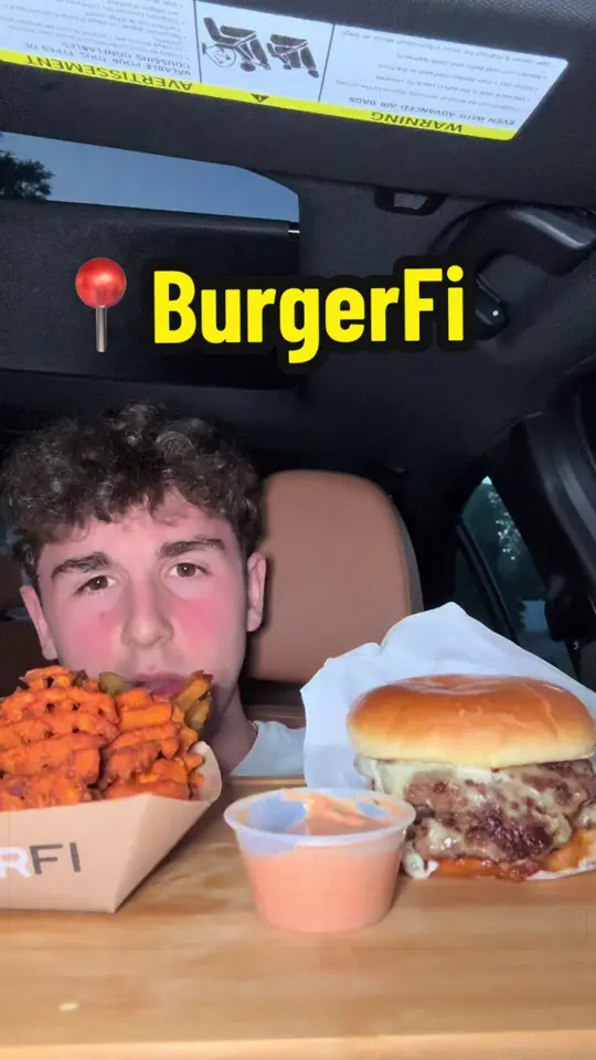Burgerfi in Lake Mary showing burger, french fries, food review, video by li_eats03 on TikTok