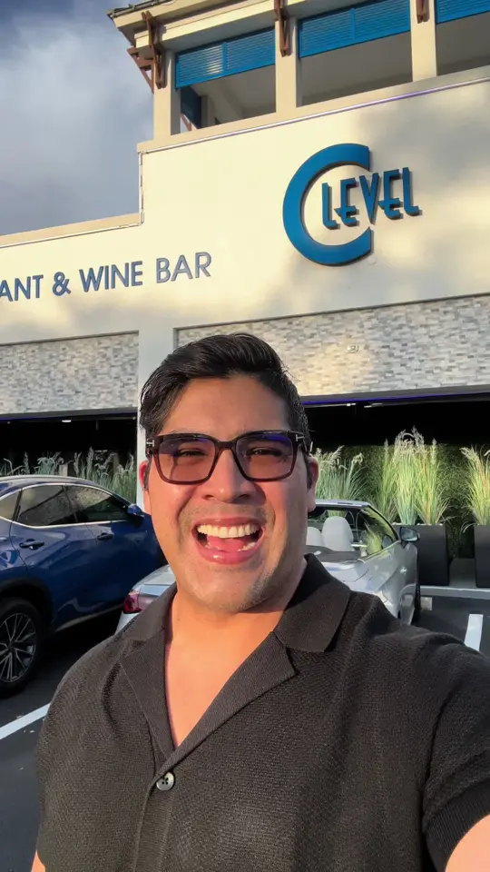 C Level Restaurant & Cocktail Bar in Bonita Springs showing review, black grouper ceviche, garlic shrimp, filet au poivre, maine lobster, chocolate ganache cake, video by jdgoesplaces on TikTok