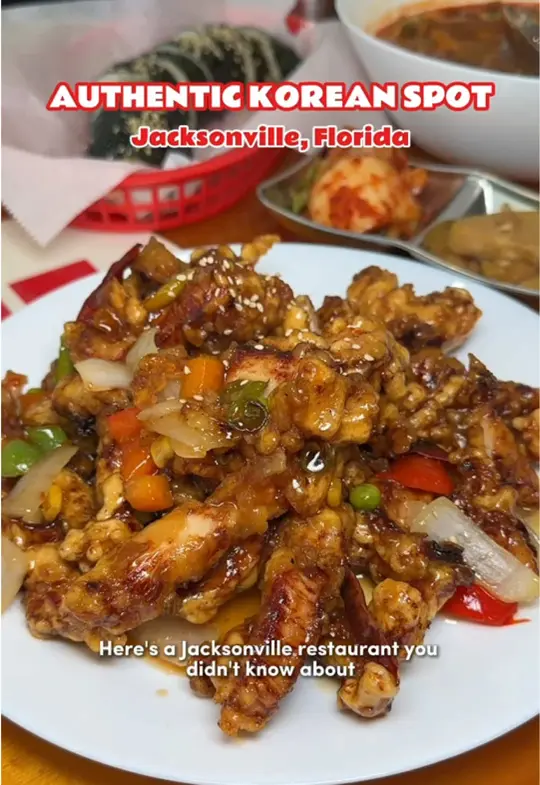 Cabalen Restaurant in Jacksonville showing restaurant visit, authentic korean food, in house kimchi, korean dishes, video by sociall.feeds on TikTok