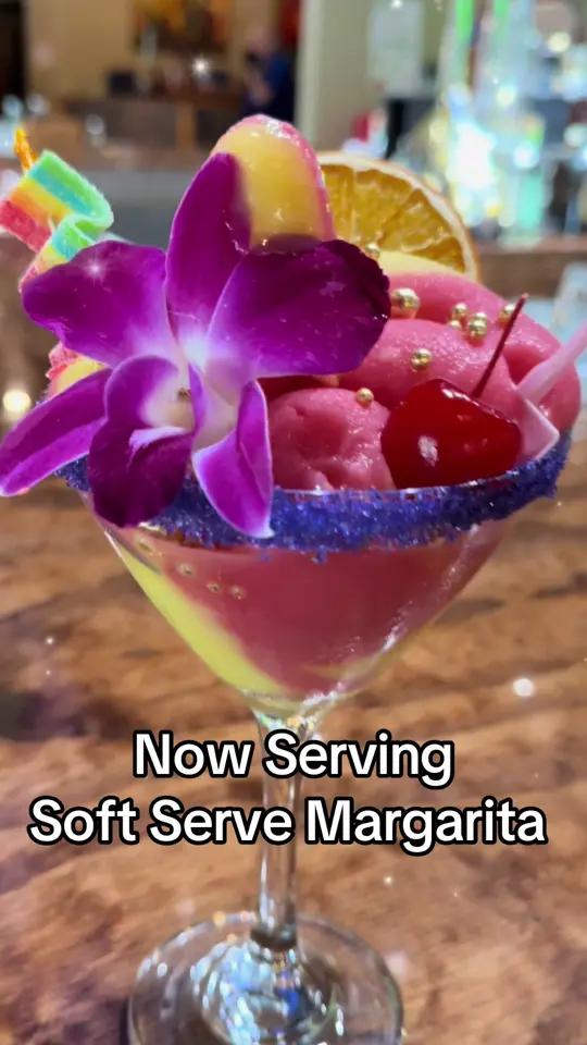 Cabo's Mexican Grill in Buford showing drink, soft serve margarita, video by cabosmexicanbuford on TikTok
