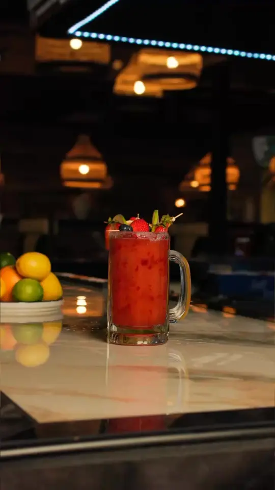 Cabo's Mexican Grill in Buford showing drink, frozen margarita, video by Cabo's Mexican Grill on Facebook