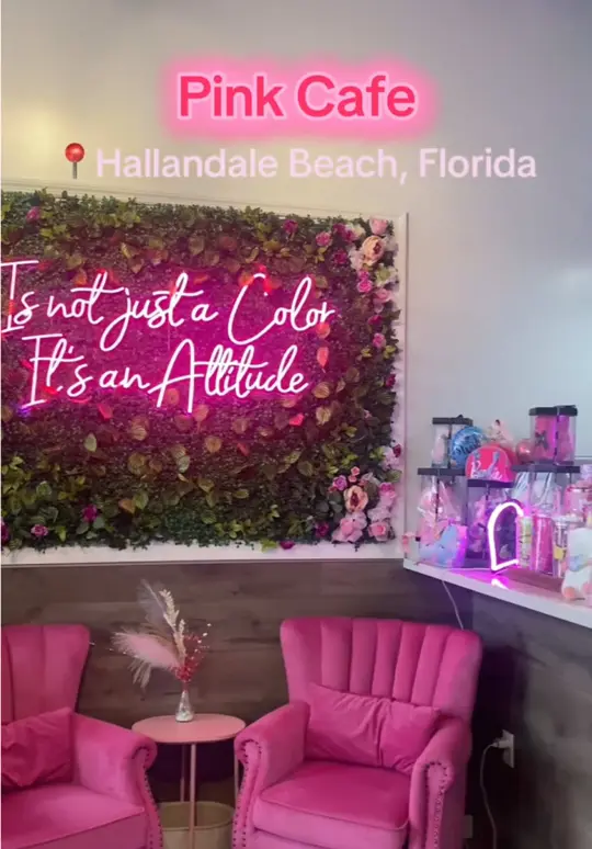 Cafe in Hallandale Beach showing visit, coffee, breakfast, video by ninaf142 on TikTok