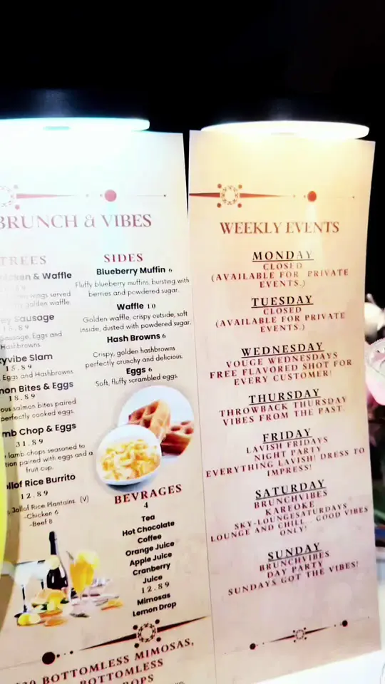  in Florida showing live music, dj, bottomless mimosas, bottomless lemon drops, rooftop dining, brunch, video by skyvibelaurel on TikTok