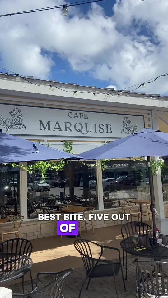 Cafe Marquise in Marco Island showing review, visit, video by thebros_marcoisland on TikTok