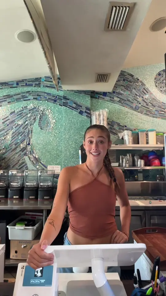 Cafe Surfinista in Cocoa Beach showing cafe, surfinista south, video by surfinistasouth on TikTok